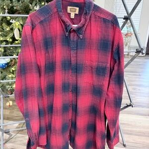 The Foundry Supply Co. Red and Black Checkered Shirt